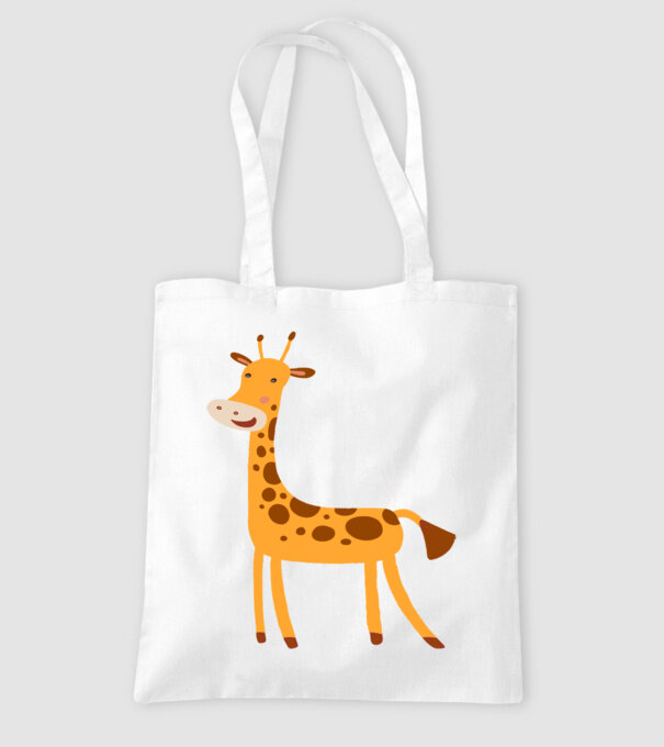 Girafă drăguță model alb pe tricou