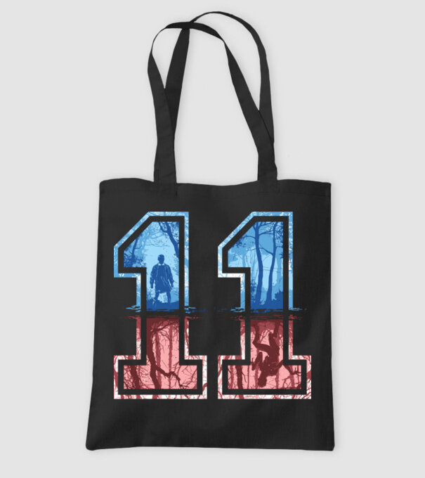 11 eleven stranger things model negru pe tricou