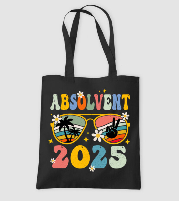 Absolvent 2025 model negru pe tricou