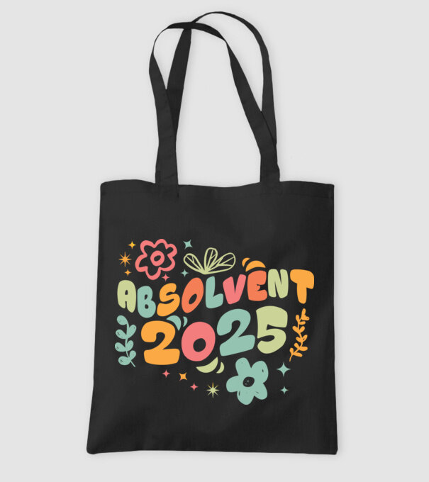 Absolventa 2025 model negru pe tricou