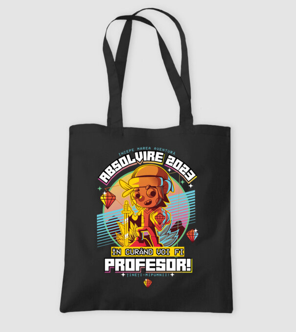 absolvire 2023 profesor model negru pe tricou