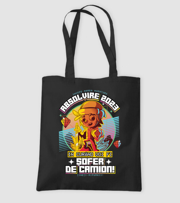 absolvire 2023 șofer de camion model negru pe tricou