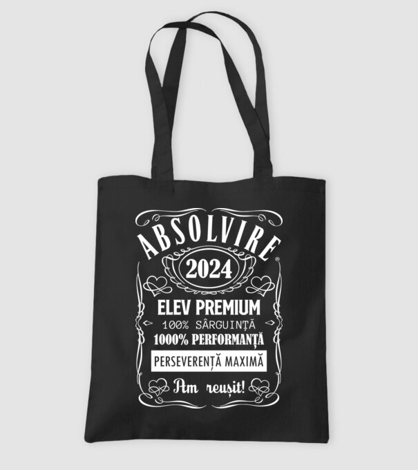 Absolvire Premium model negru pe tricou