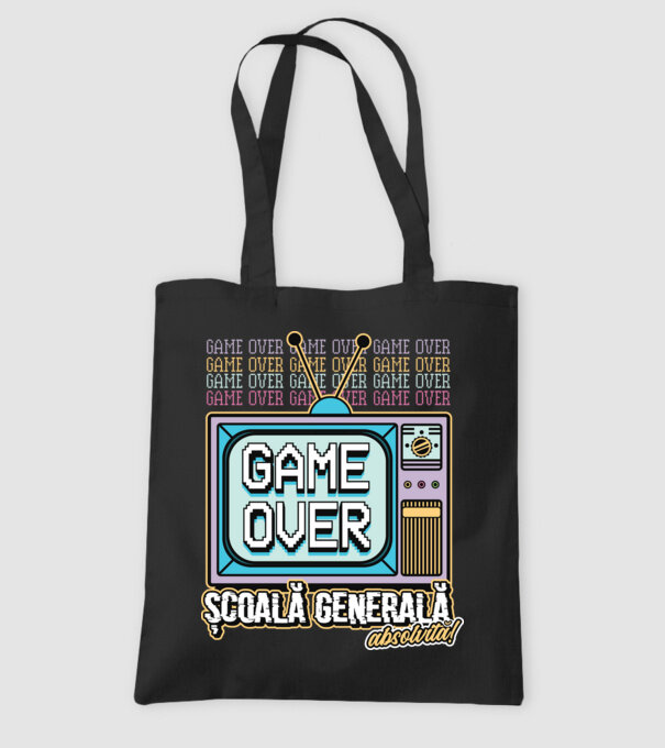 Absolvire retro școală generală model negru pe tricou