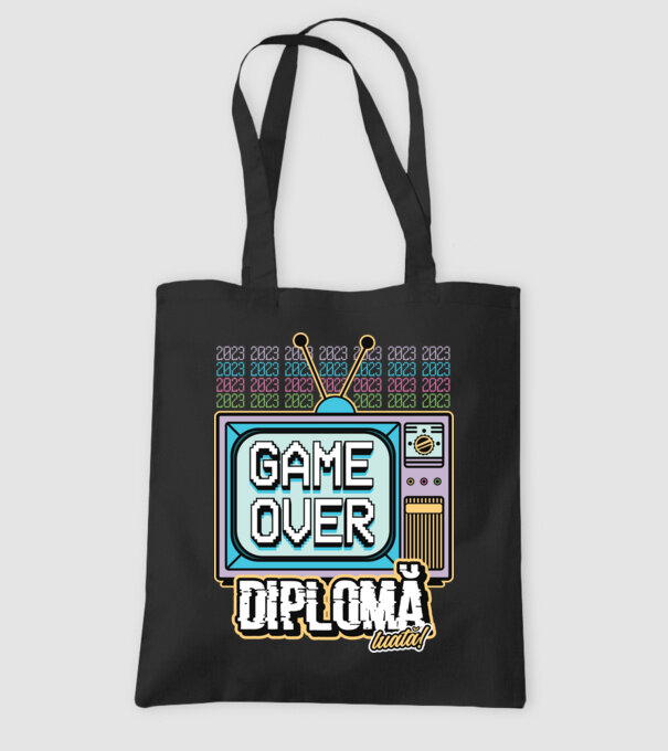 Absolvire retro diplomă model negru pe tricou