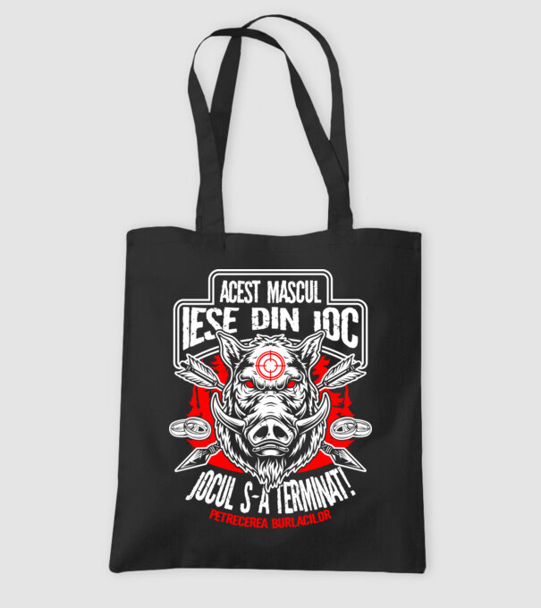Acest mascul iese din joc - jocul s-a terminat - petrecerea burlacilor model negru pe tricou