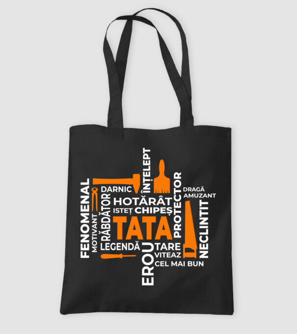 Acronimele tatălui model negru pe tricou