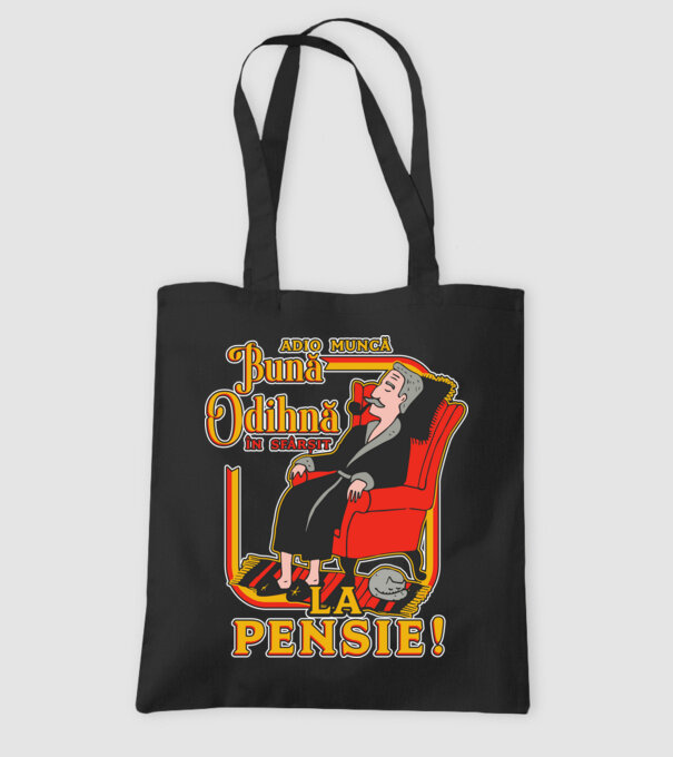 Adio muncă, bună odihnă! în sfârșit, la pensie! model negru pe tricou