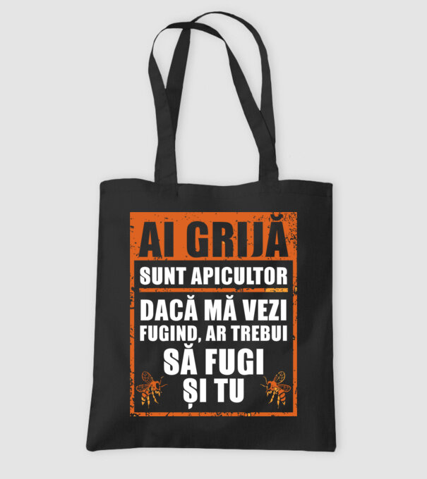 ai grijă, sunt apicultor, dacă mă vezi fugind, ar trebui să fugi și tu model negru pe tricou