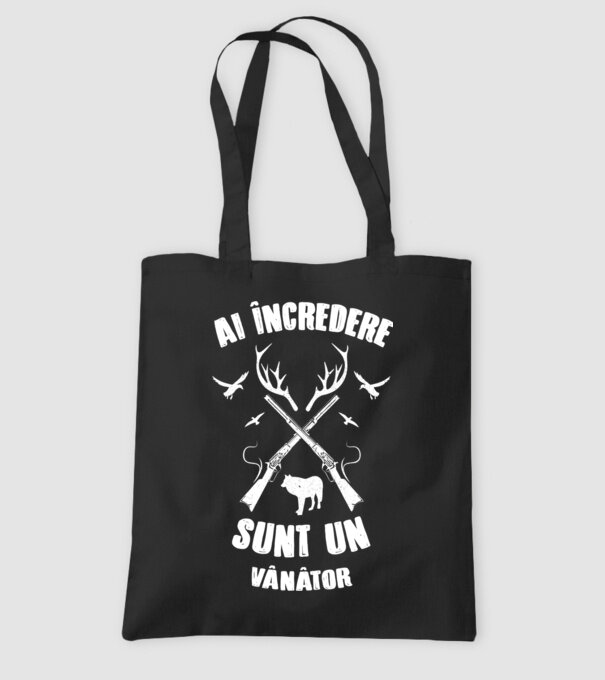 Ai încredere, sunt un vânător model negru pe tricou
