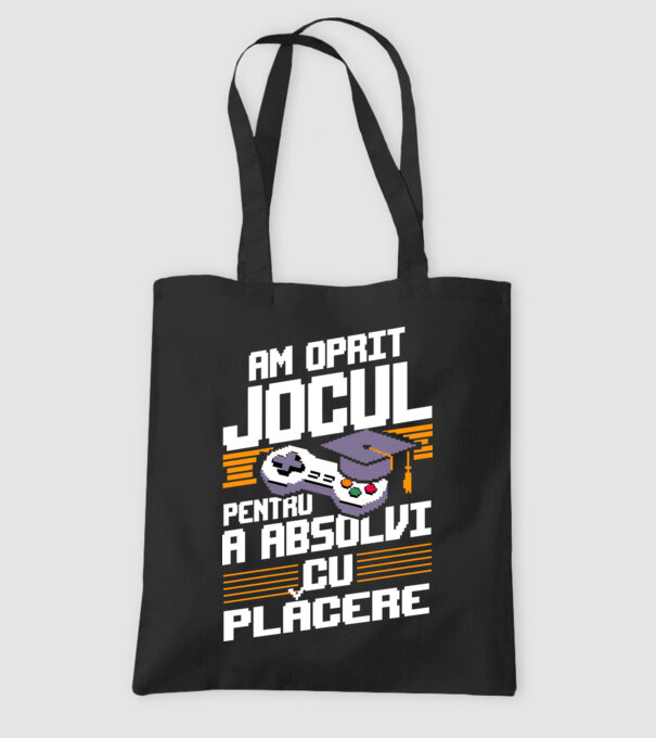 Am oprit jocul absolvent negru model negru pe tricou