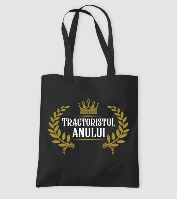 Tractoristul anului model negru pe tricou