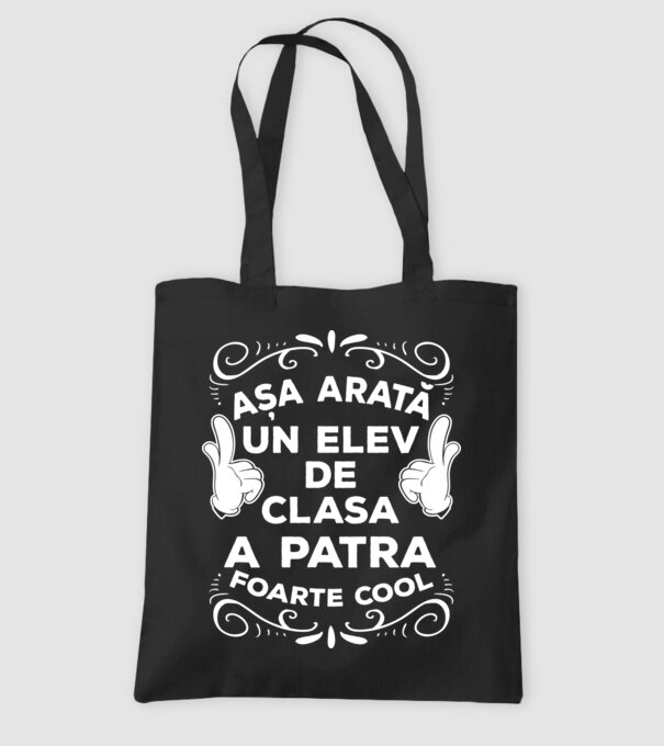 Așa arată un elev de clasa a patra foarte cool model negru pe tricou