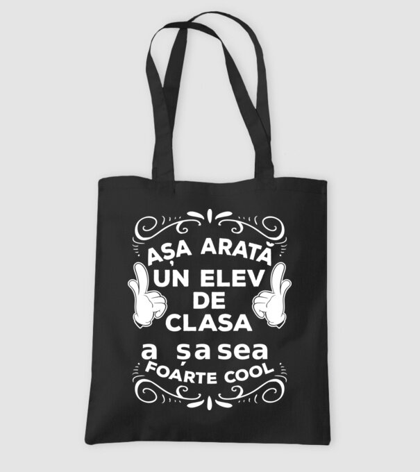 Așa arată un elev de clasa a șasea foarte cool model negru pe tricou