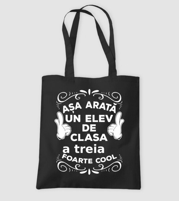 Așa arată un elev de clasa a treia foarte cool model negru pe tricou