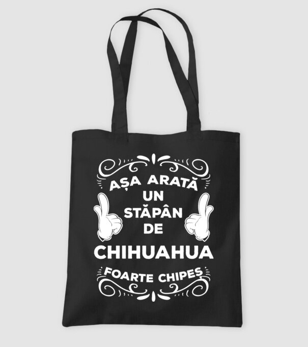 Așa arată un stăpân de Chihuahua foarte chipeș model negru pe tricou
