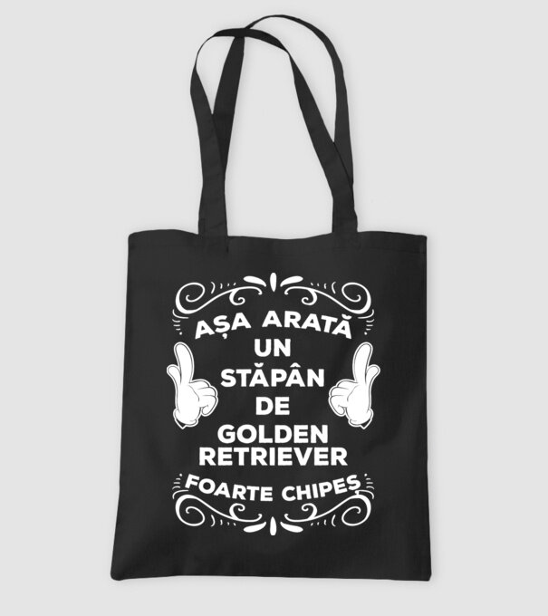 Așa arată un stăpân de Golden retriever foarte chipeș model negru pe tricou