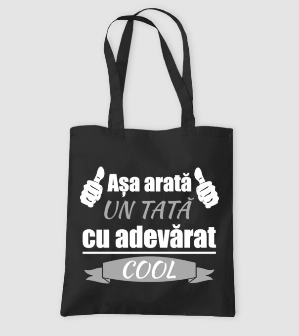 Așa arată un tată cu adevărat cool model negru pe tricou