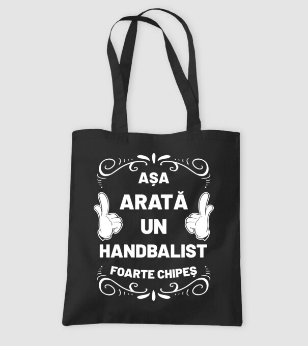 Așa arată un HANDBALIST foarte chipeș model negru pe tricou