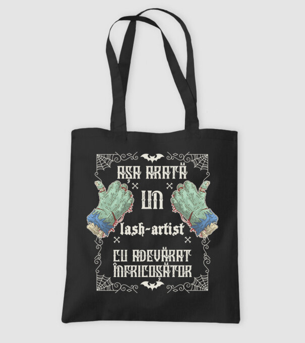 Așa arată un LASH-ARTIST cu adevărat înfricoșător model negru pe tricou