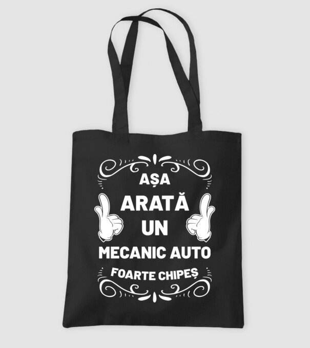 Așa arată un mecanic auto foarte chipeș model negru pe tricou