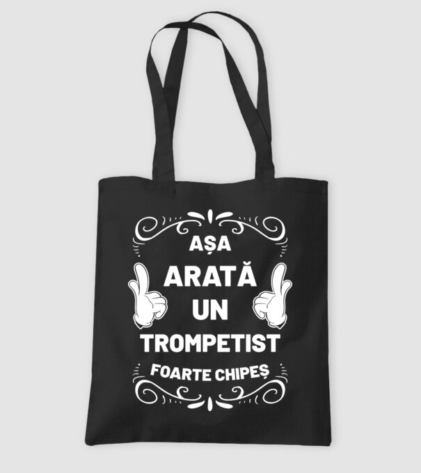 așa arată un trompetist foarte chipeș model negru pe tricou