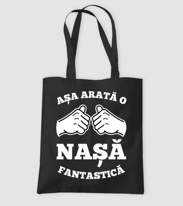 Așa arată o nașă fantastică model negru pe tricou
