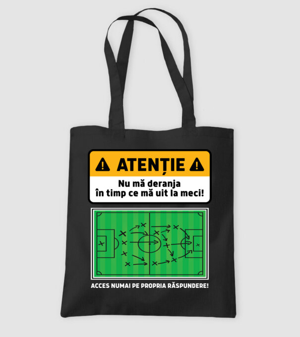 Atenție - Nu mă deranja, în timp ce mă uit la meci model negru pe tricou