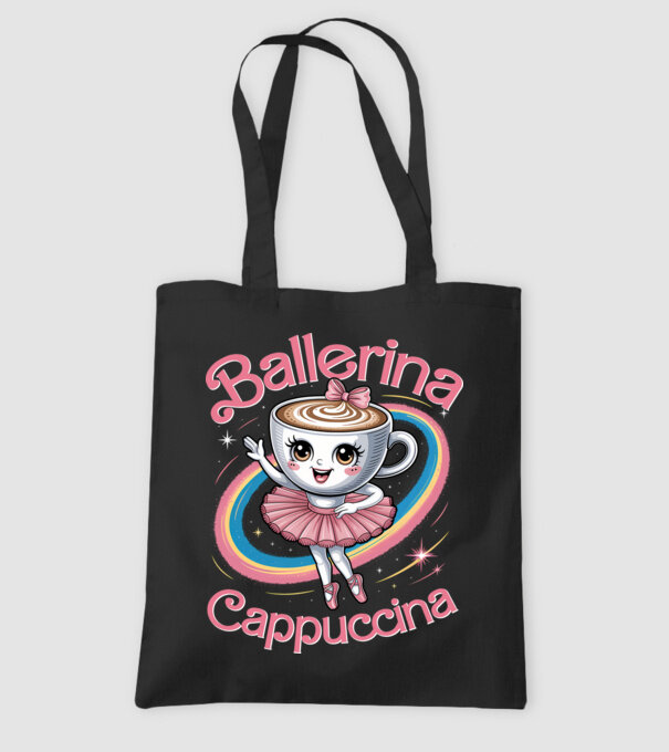 Ballerina Cappuccina model negru pe tricou