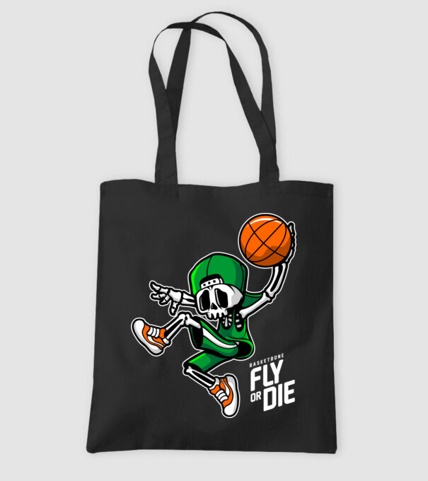 Basketbone model negru pe tricou