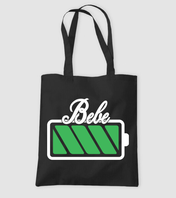 Bebe încărcat model negru pe tricou