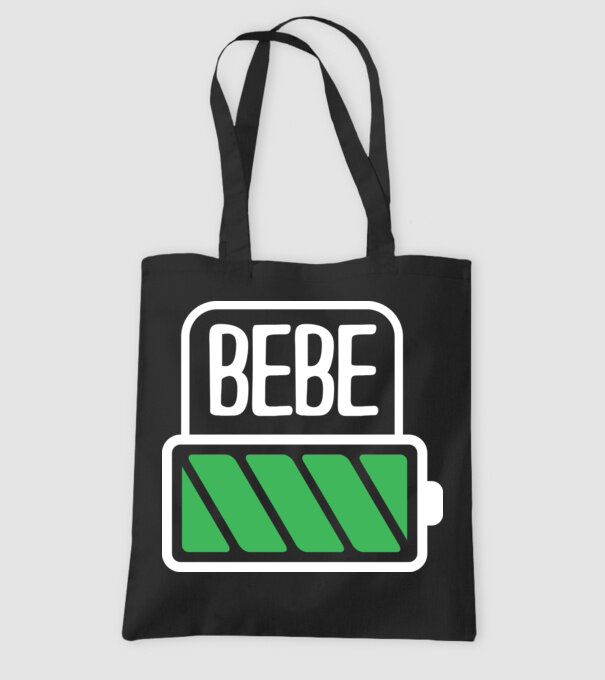 Bebe încărcat model negru pe tricou
