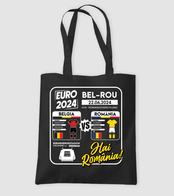 BEL-ROM euro 2024 calendar model negru pe tricou