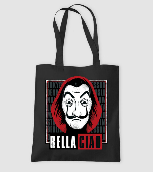 bella ciao dali model negru pe tricou