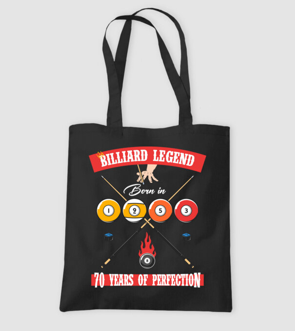 Billiard legend born in 1953 model negru pe tricou