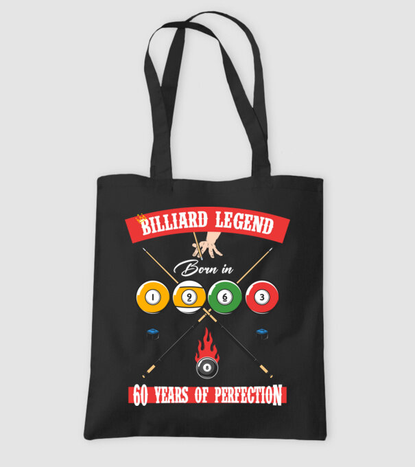 Billiard legend born in 1963 model negru pe tricou