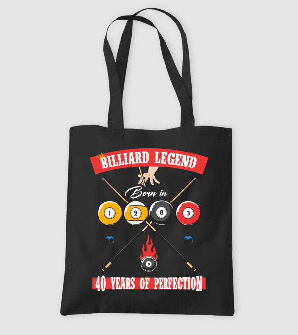 Billiard legend born in 1983 model negru pe tricou