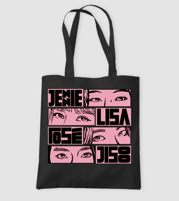 BlackPink manga model negru pe tricou