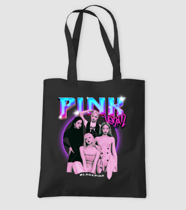 BLACKPINK pink venom model negru pe tricou