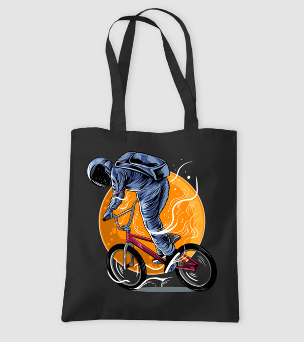 BMX space model negru pe tricou