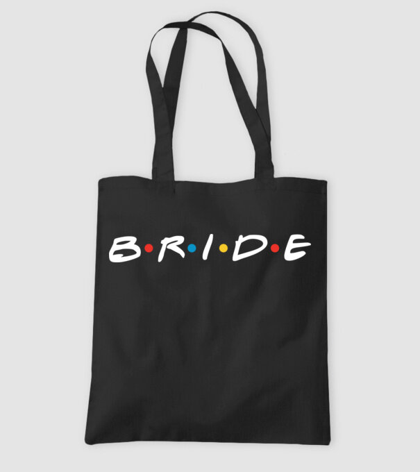 Bride Friends style model negru pe tricou