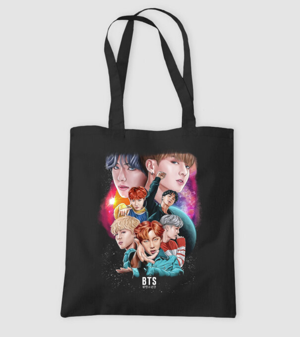 BTS POSTER model negru pe tricou