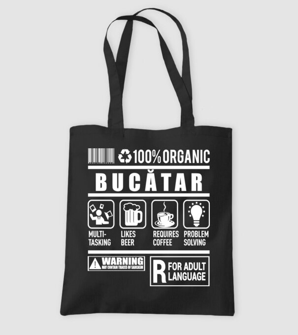 BUCĂTAR model negru pe tricou