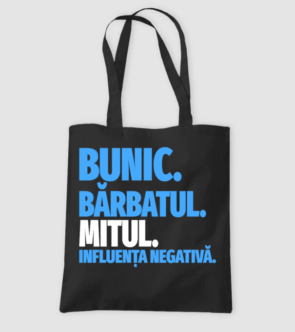 Bunic model negru pe tricou