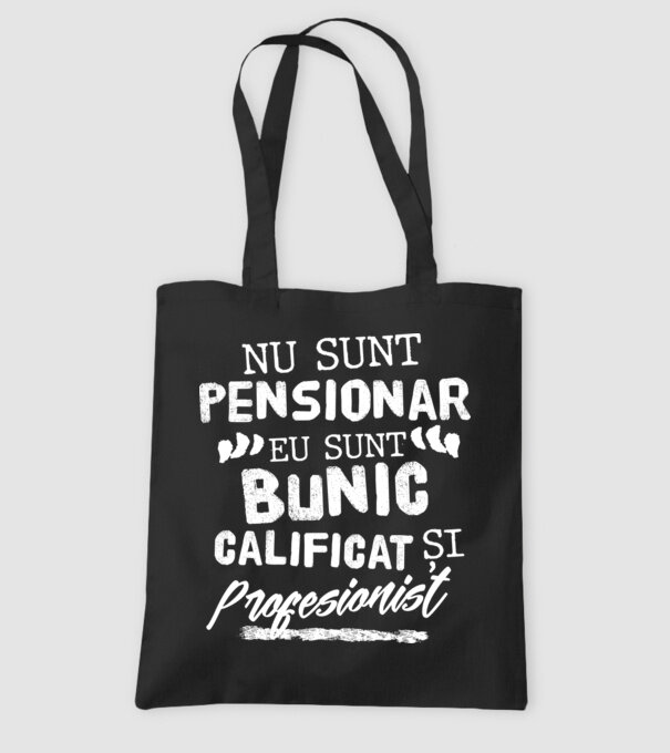 Bunicul profesionist model negru pe tricou
