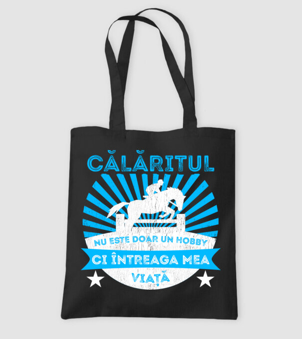 Călăritul nu este doar un hobby, ci întreaga mea viață model negru pe tricou
