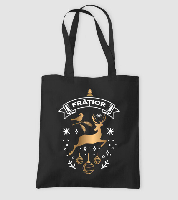 frățior christmas model negru pe tricou