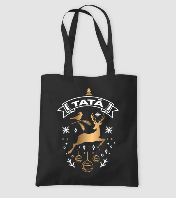 tată christmas model negru pe tricou