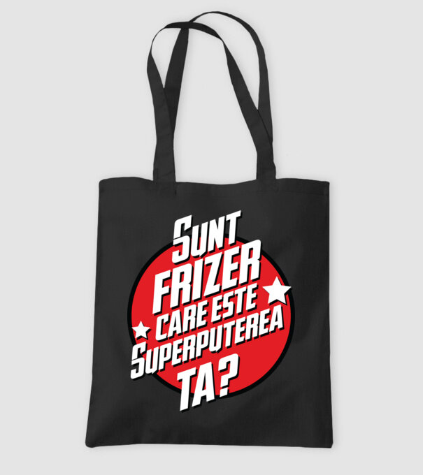 sunt frizer, care este superputerea ta? model negru pe tricou