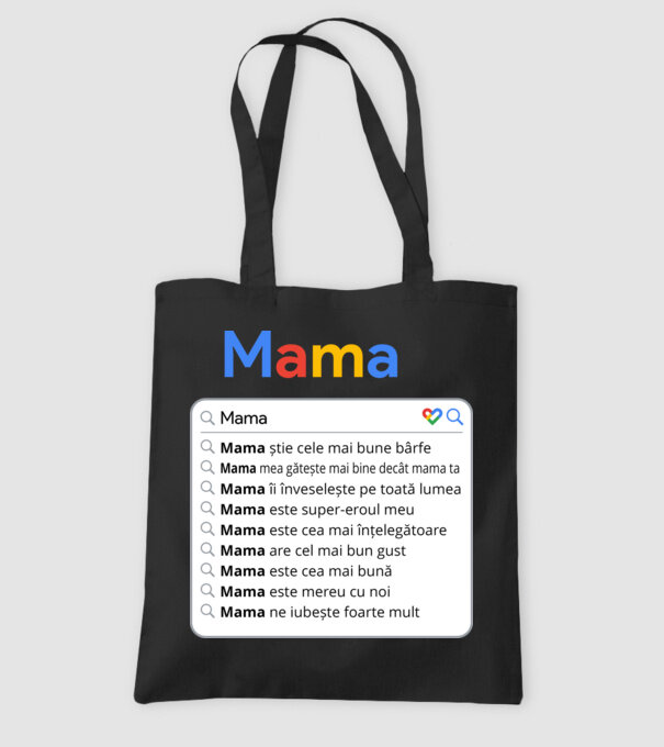 căutare Google Mama model negru pe tricou